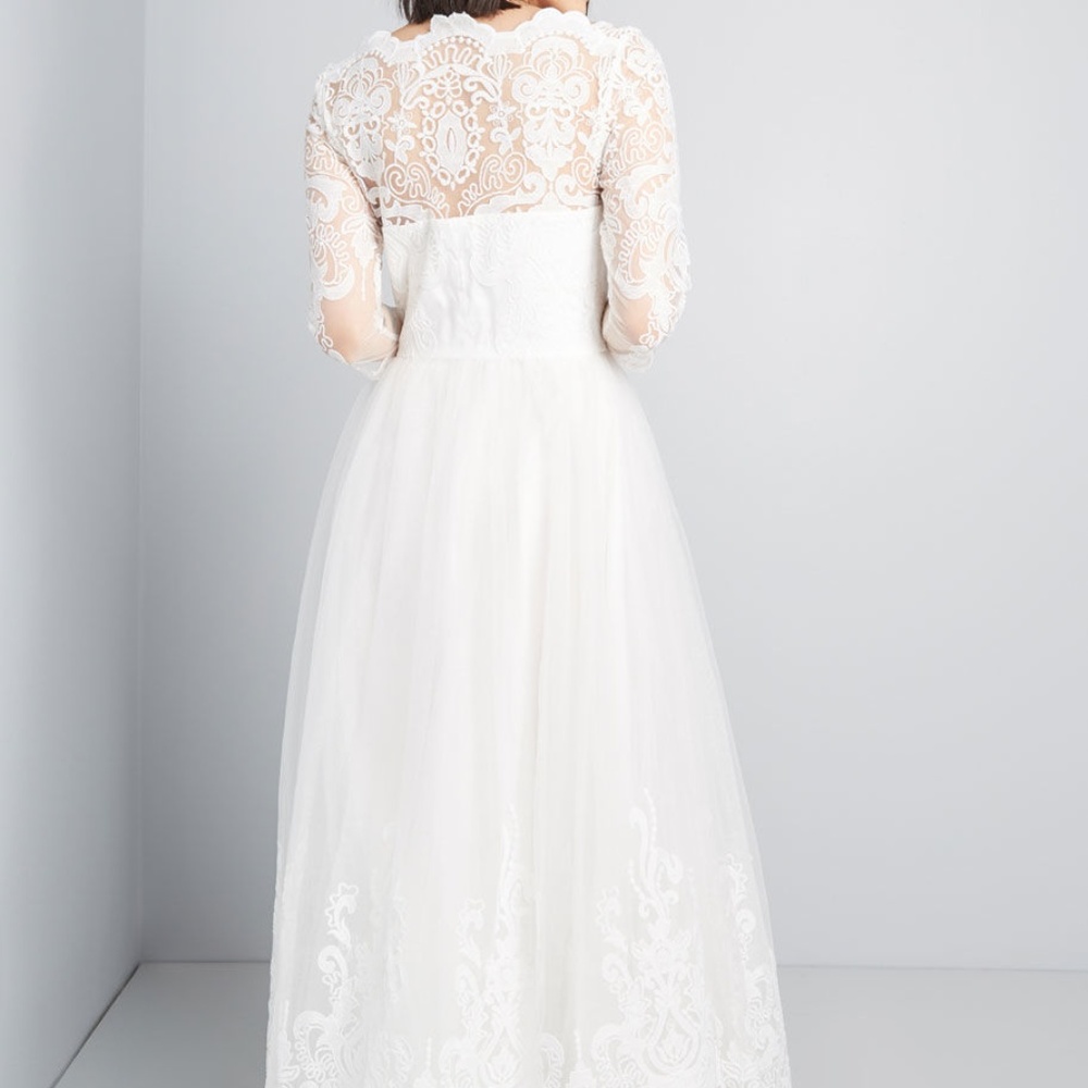 NWT Modcloth White Lace Maxi Gown Super RARE - Picture 5 of 8